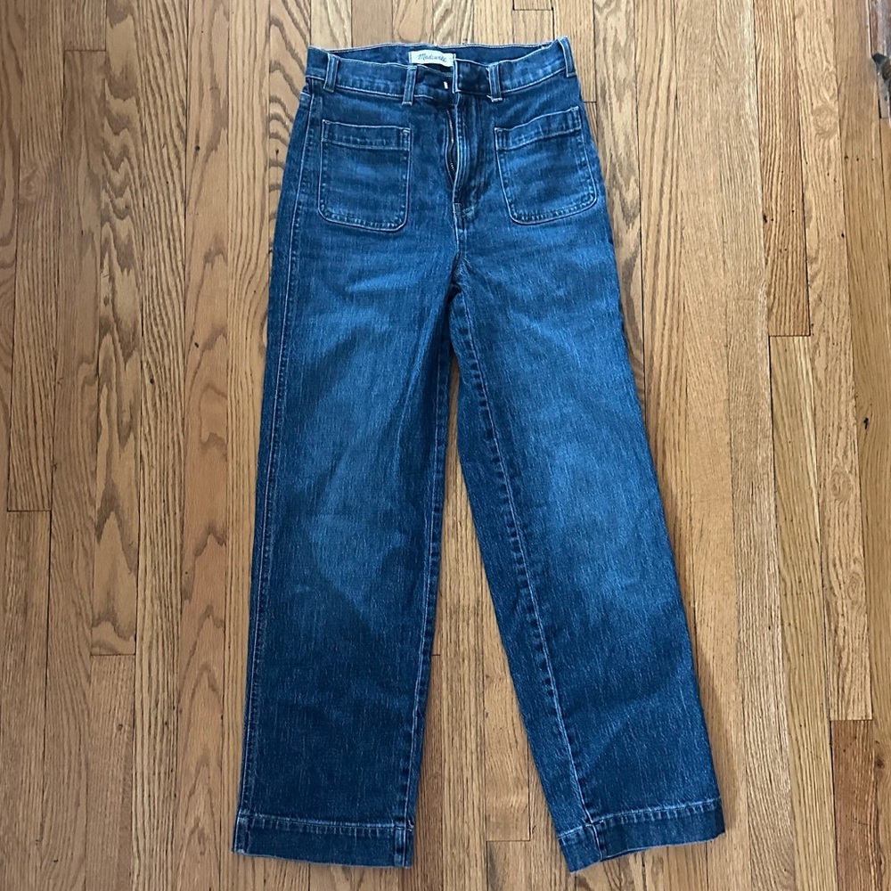 Madewell Dark Blue Straight Leg Jeans